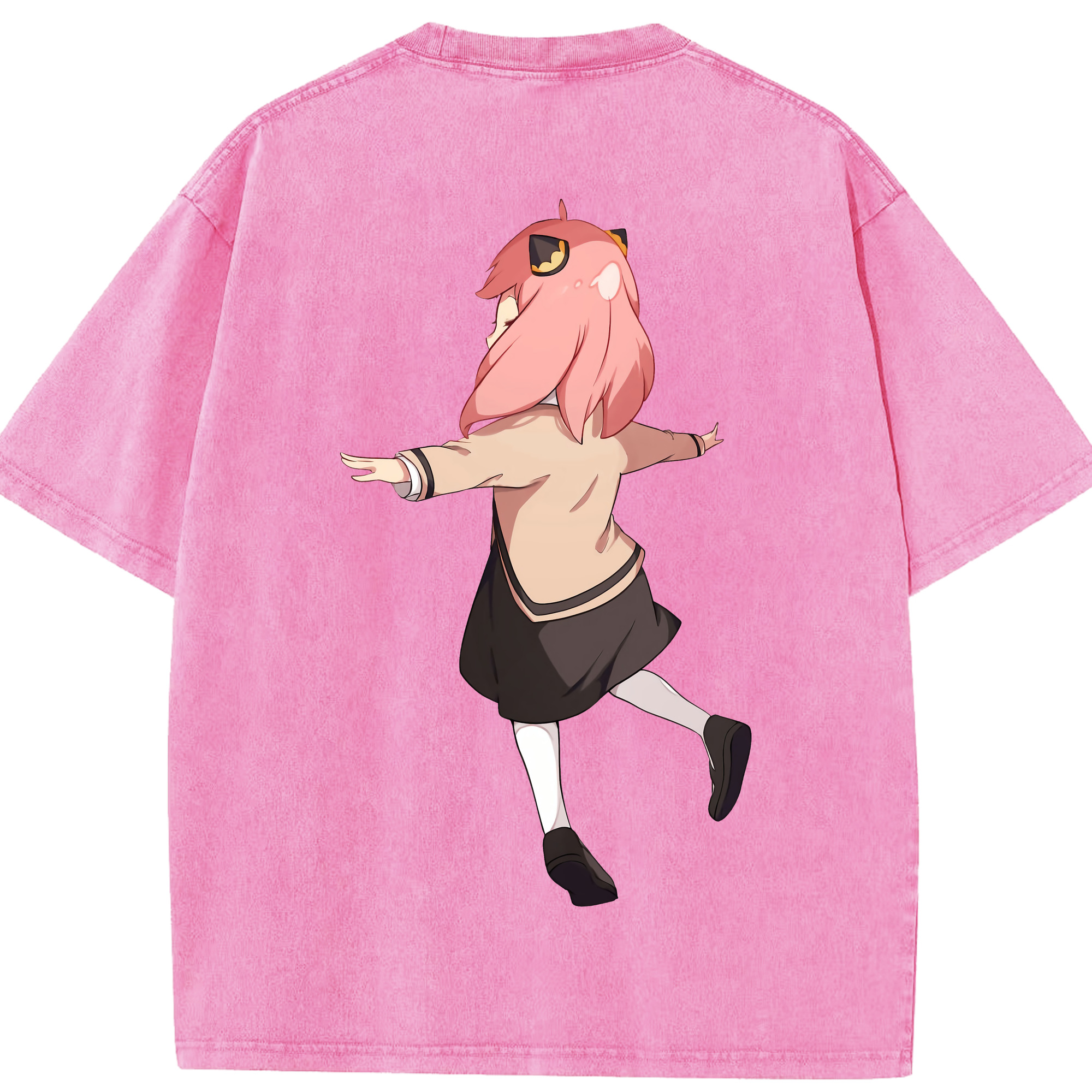 （画像用） SPY×FAMILY间谍家家酒 綿100% ヴィンテージ風 半袖Tシャツ（背面プリント）